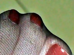 So milked with black coed ann nylon feet perfect toes