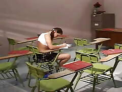 Watch Young girl Gia fucked by her slut riding on classroom desk