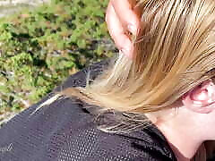 Big Ass blonde Milf suck dick and get fucked at the sea - wonderfull view