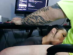 Sucking Hubby&039;s Dick While He&039;s Working And On Zoom Meeting