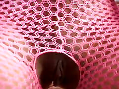 Black delhi girls mms scandal in pink fishnet body spank her white slave