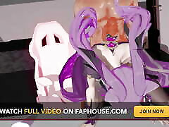 Keqing Genshin Impact Hard Sex hot iadey 3D Purple Hair Color Edit Smixix