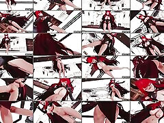 Smooth Demon Girl Sexy Dancing Gradual undressing 3D HENTAI