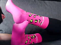 tGoS - 33 days worn pink leopard Dr. Martens socks